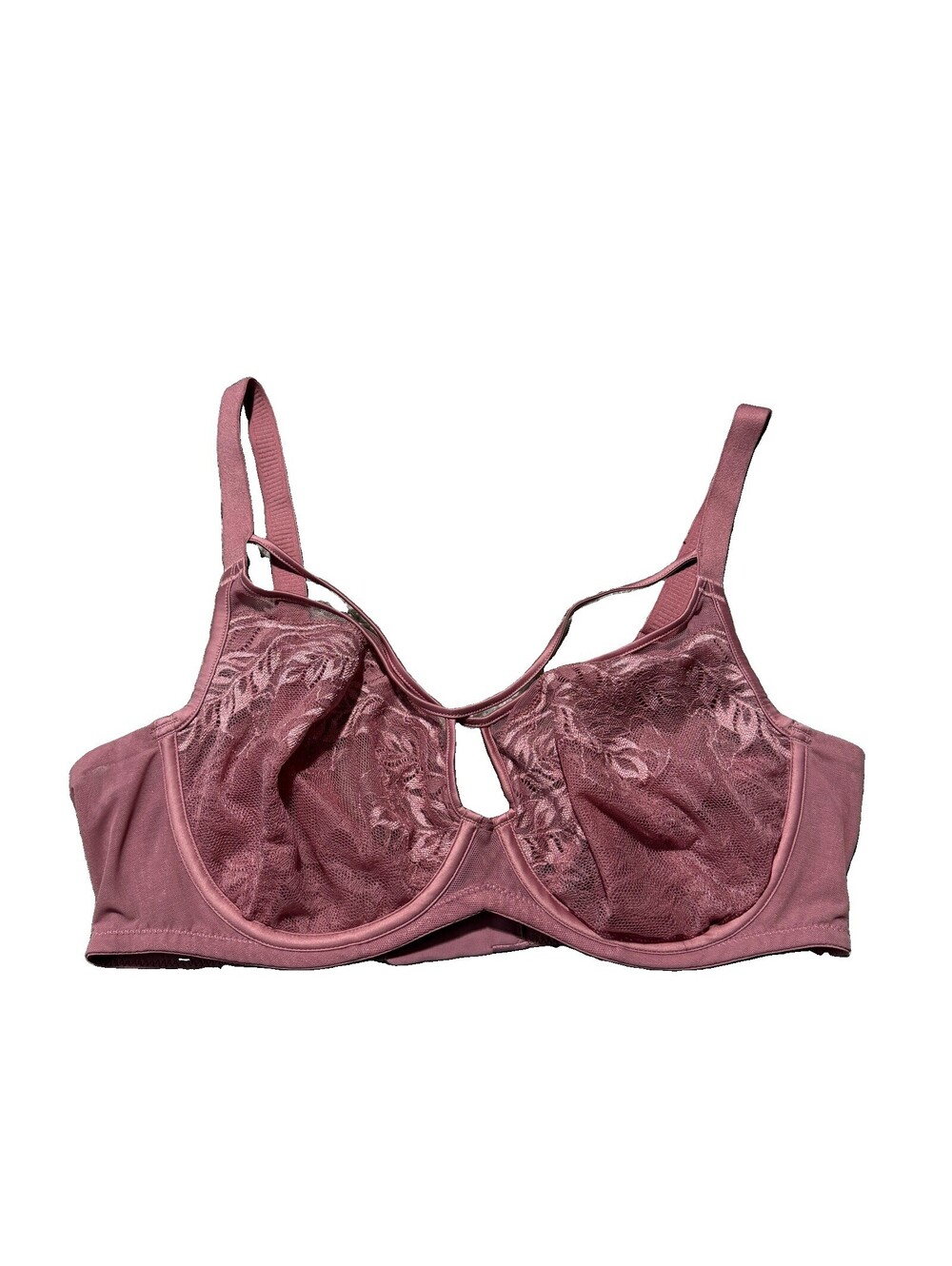 Understance Pink Lace Balconette Bra Womens 34DD Unlined Underwire
